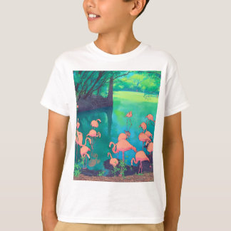 Camiseta flamingo-caribenho