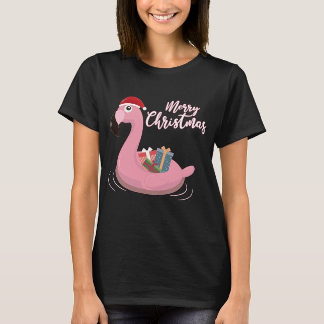 Camiseta Flamingo Christmas (Frente)