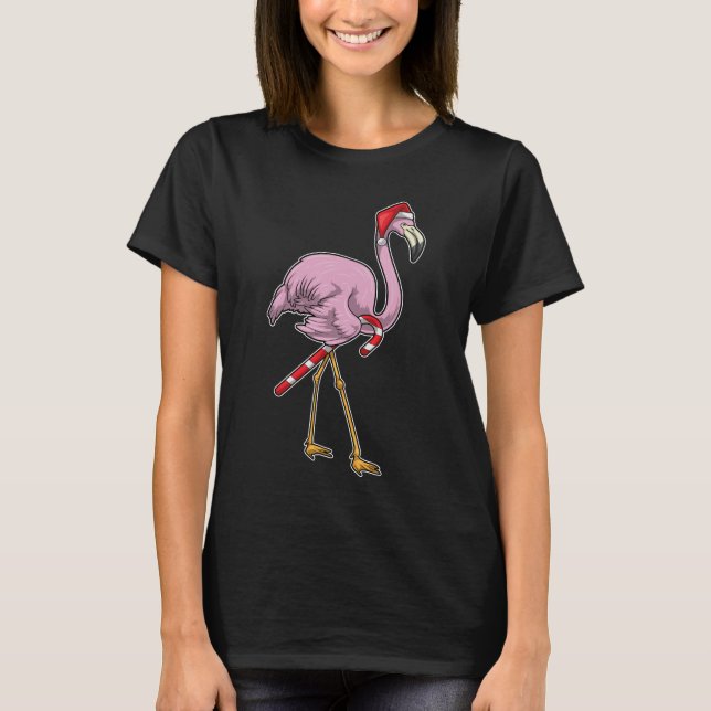Camiseta Flamingo Christmas Candy (Frente)