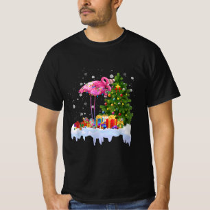 Camiseta Flamingo Christmas Tree Lights