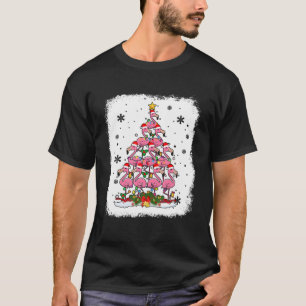 Camiseta Flamingo Christmas Tree Matching Family Group Paja