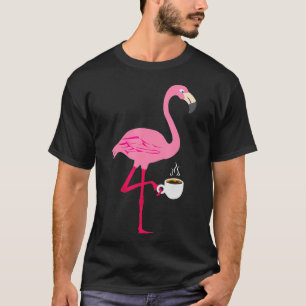 Camiseta Flamingo Coffee Engraçado