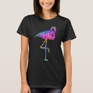 Camiseta Flamingo Colorido de Bolinhas Dia Internacional da