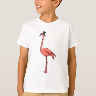 Camiseta Flamingo com chapéu