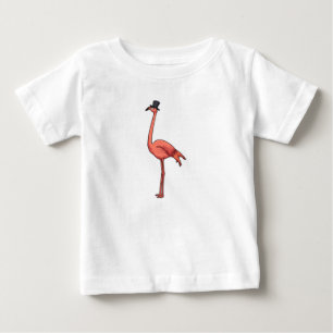 Camiseta Flamingo com chapéu