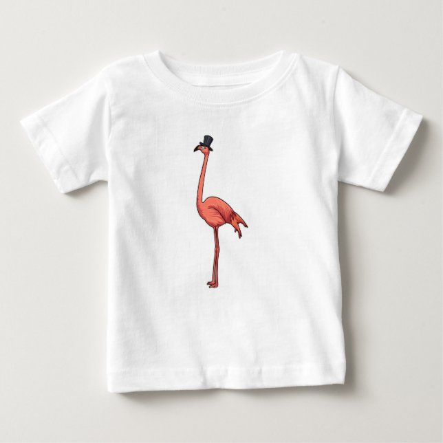 Camiseta Flamingo com chapéu (Frente)