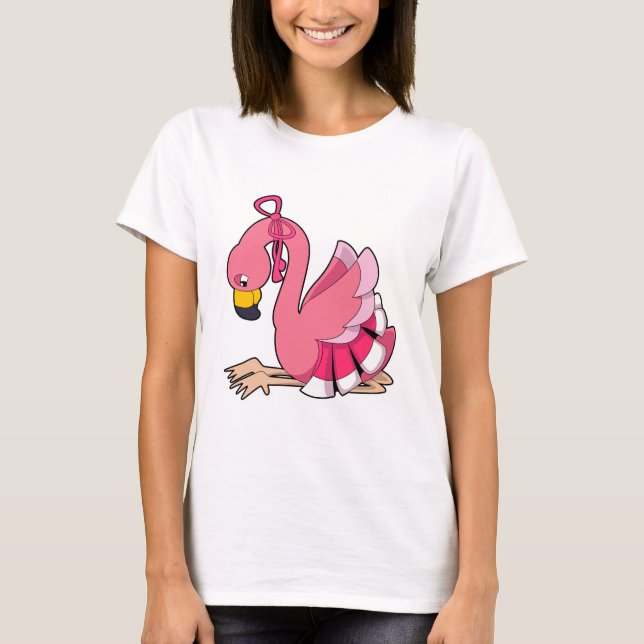 Camiseta Flamingo com Faixa de Opções (Frente)