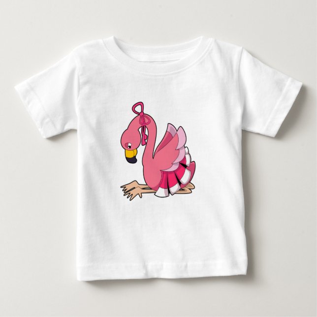 Camiseta Flamingo com Faixa de Opções (Frente)