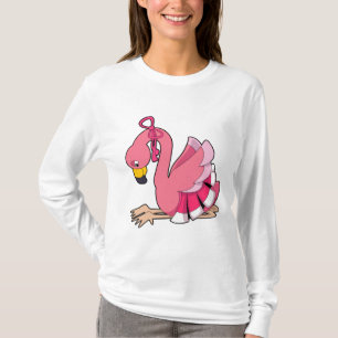 Camiseta Flamingo com Faixa de Opções