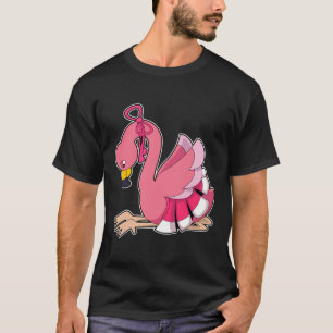 Camiseta Flamingo com Faixa de Opções