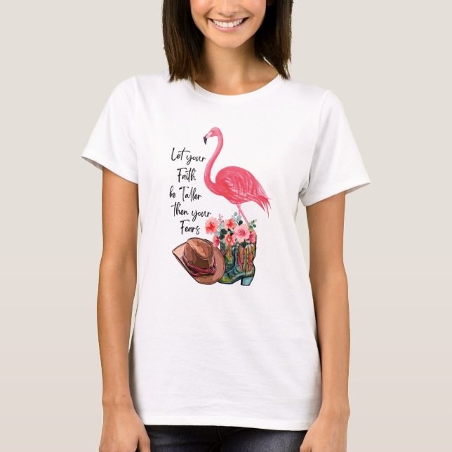 Camiseta Flamingo com flamina rosa (Frente)