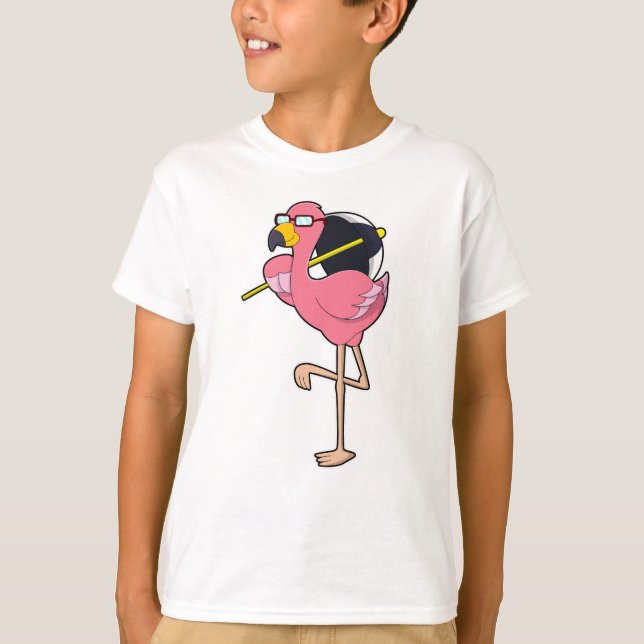 Camiseta Flamingo com guarda-chuva (Frente)