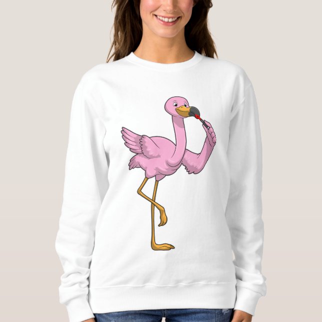 Camiseta Flamingo com Lábios Rosados (Frente)