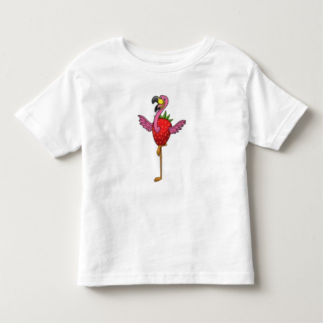 Camiseta Flamingo com morango (Frente)