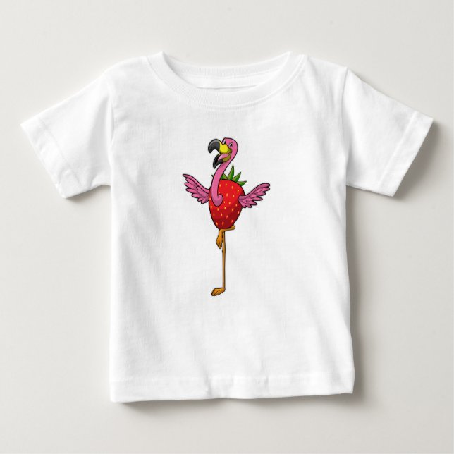 Camiseta Flamingo com morango (Frente)