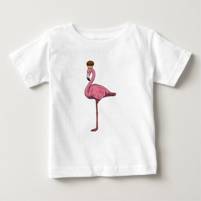 Camiseta Flamingo com Muffin (Frente)