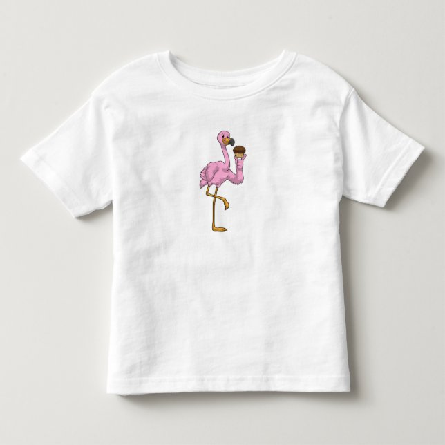 Camiseta Flamingo com Muffin (Frente)