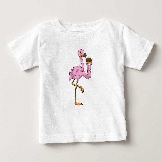 Camiseta Flamingo com Muffin (Frente)
