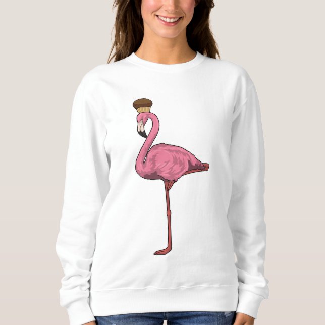 Camiseta Flamingo com Muffin (Frente)