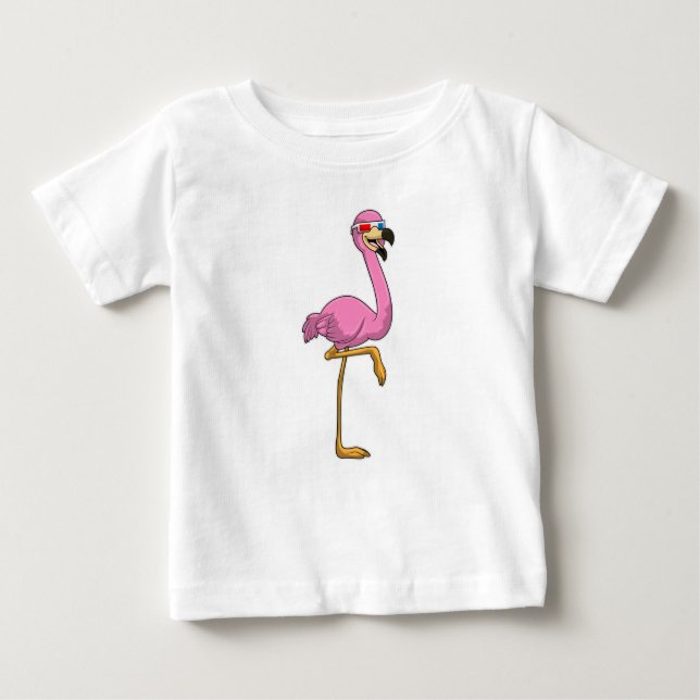 Camiseta Flamingo com Óculos (Frente)