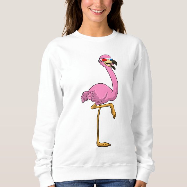 Camiseta Flamingo com Óculos (Frente)