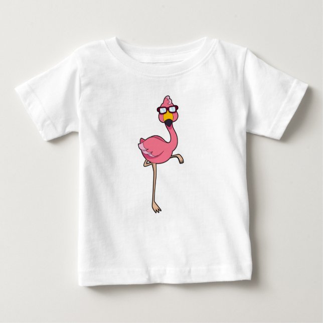 Camiseta Flamingo com óculos de sol (Frente)