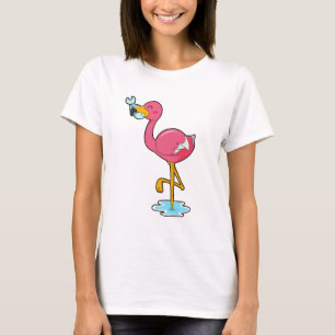 Camiseta Flamingo com Peixe