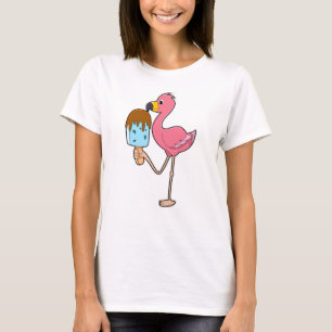 Camiseta Flamingo com picolé