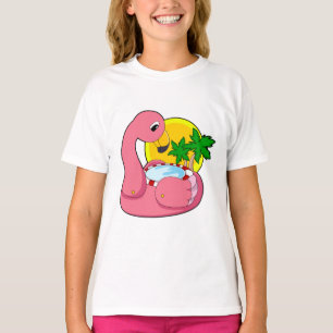 Camiseta Flamingo com Piscina