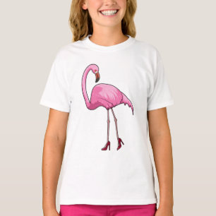 Camiseta Flamingo com salto alto