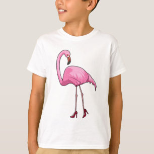 Camiseta Flamingo com salto alto