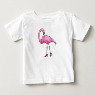 Camiseta Flamingo com salto alto