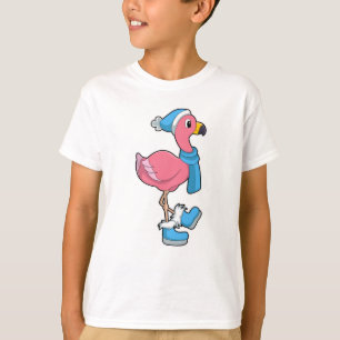 Camiseta Flamingo com Scarf & Hat