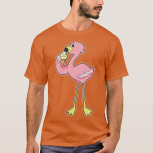 Camiseta Flamingo com sorvete Waffle