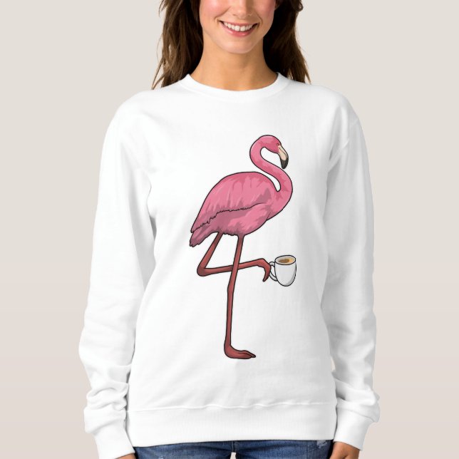 Camiseta Flamingo com Taça de Café (Frente)