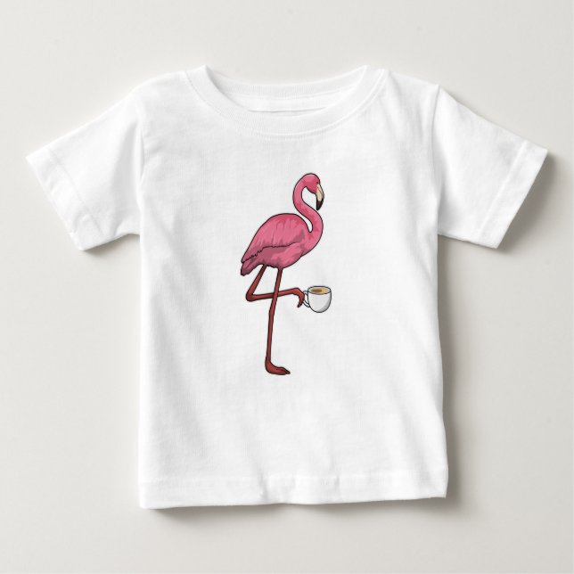 Camiseta Flamingo com Taça de Café (Frente)