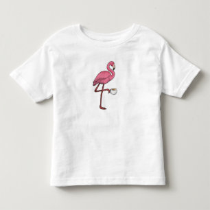 Camiseta Flamingo com Taça de Café