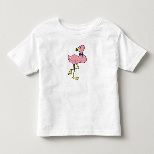 Camiseta Flamingo como Cavalheiro com Gravata (Frente)