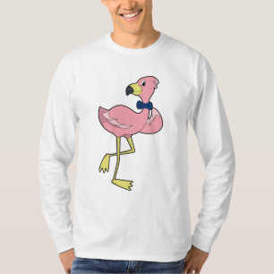 Camiseta Flamingo como cavalheiro com Tie