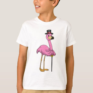 Camiseta Flamingo como pensionista com bengalê