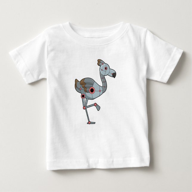 Camiseta Flamingo como Robô (Frente)
