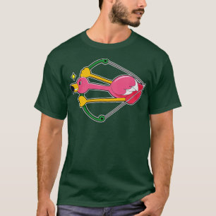 Camiseta Flamingo como Seta com Arco