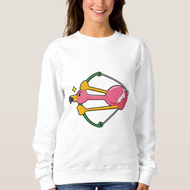 Camiseta Flamingo como Seta com Arco (Frente)