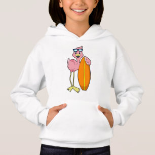 Camiseta Flamingo como Surfer com Surfboard.PNG