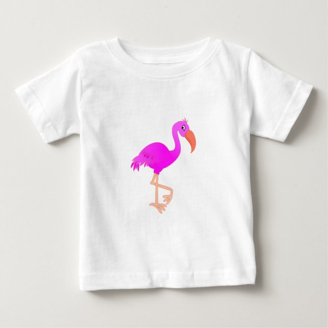 Camiseta Flamingo Cor-de-Rosa (Frente)