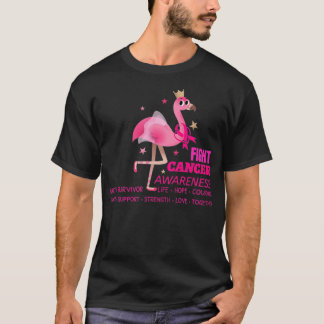 Camiseta Flamingo, cor-de-rosa, Fita, Cancer de Sensibiliza