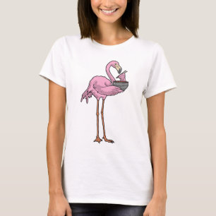 Camiseta Flamingo Cozinha Ramen Cozinhando