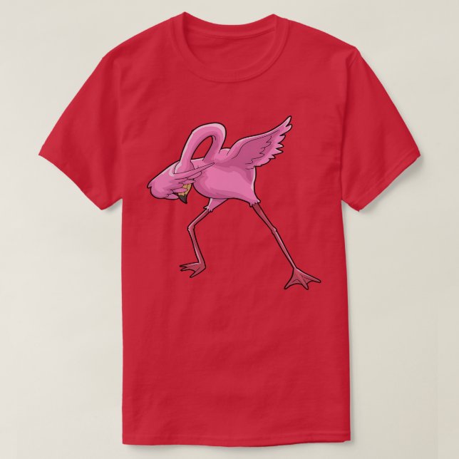 Camiseta Flamingo dabbing (Frente do Design)