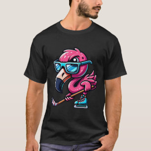 Camiseta Flamingo de Hóquei no Gelo Maneiro com Atitude 
