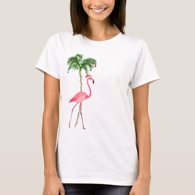 Camiseta Flamingo de Natal (Frente)